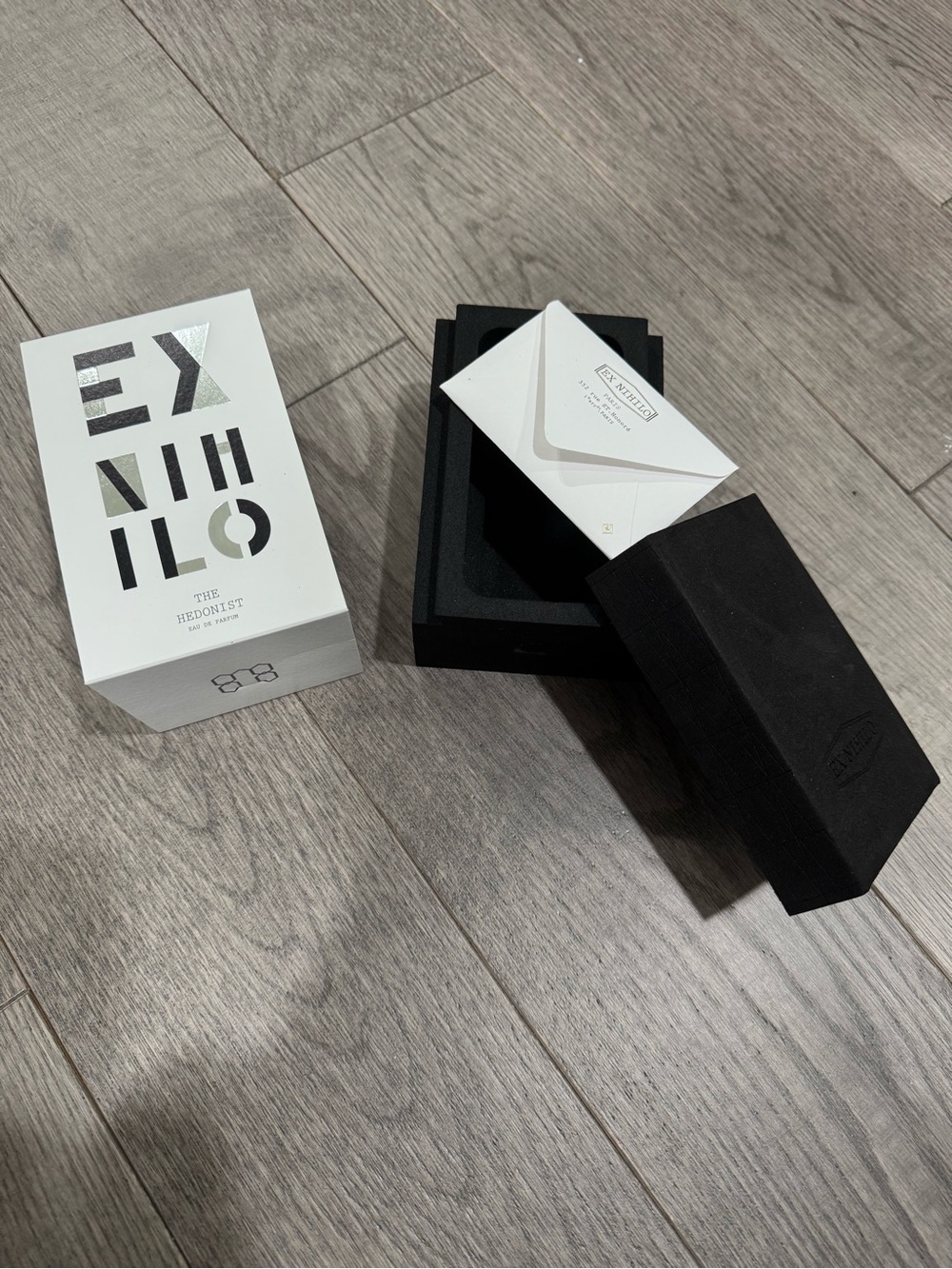Ex Nihilo White and Black Gift Box with Branded Card